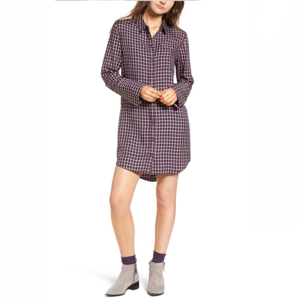 Treasure & Bond Flannel Shirt Dress Size S NWT